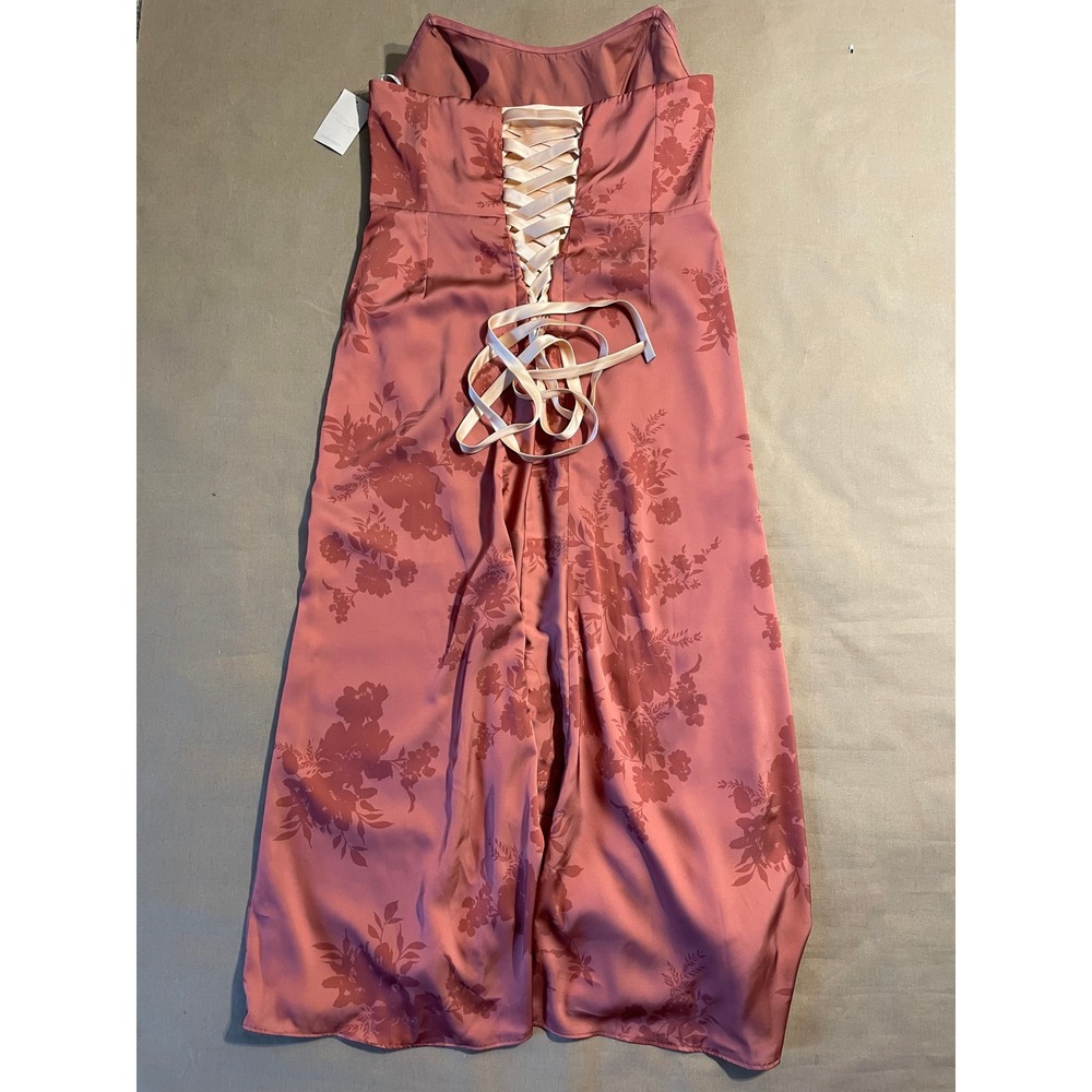 NWT Birdie Grey Anne Matte Wild Rose Whimsical Blooms Sz L Lace Up Coset Back - Picture 4 of 11